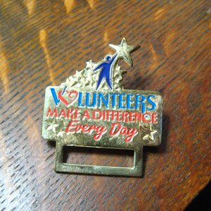 Volunteer Identification Holder Badge Lapel Pin